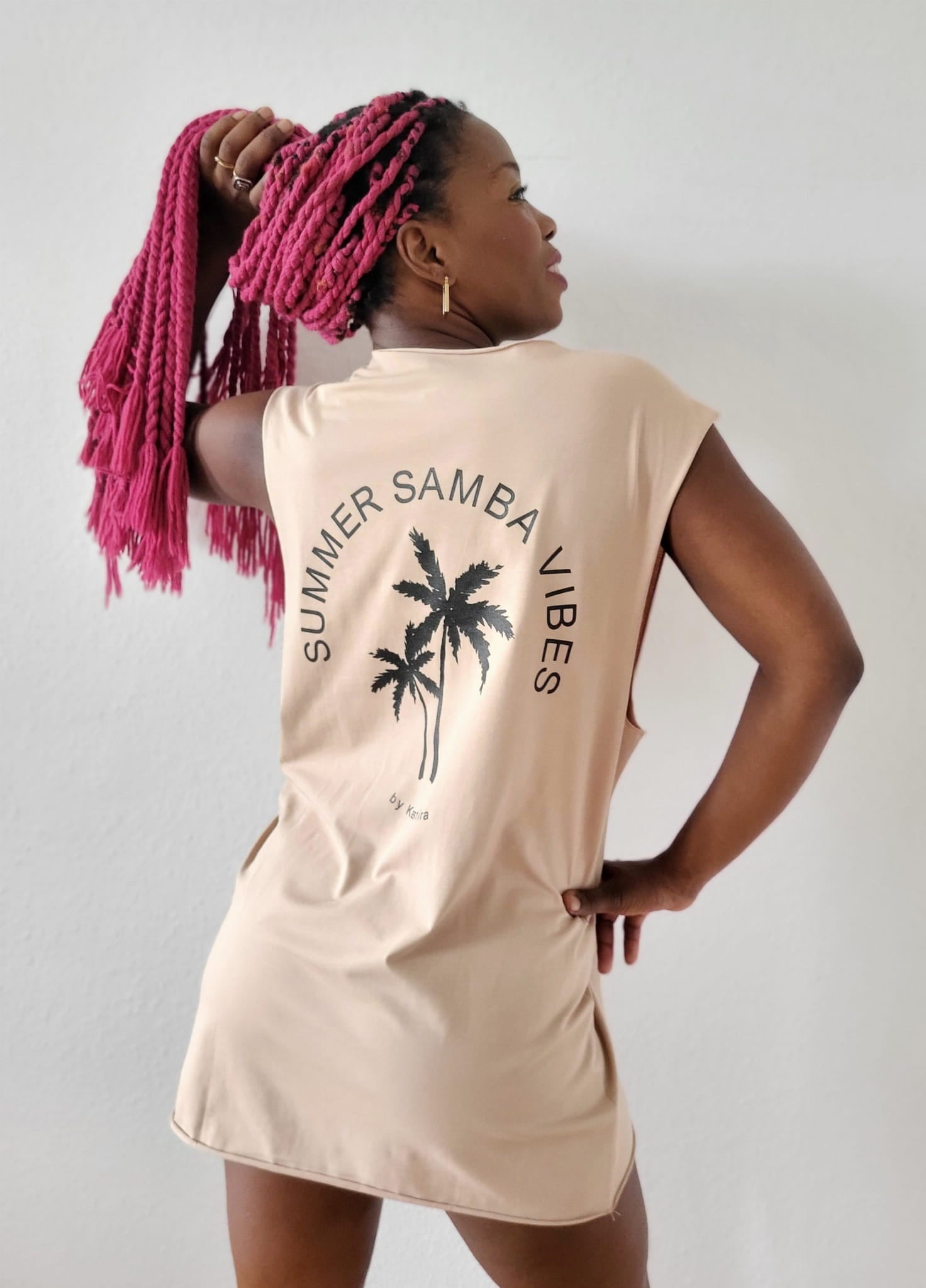 Sleeveless T-shirt PALMS Sand