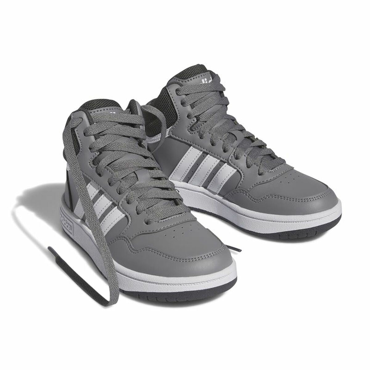 Sports Shoes for Kids Adidas Hoops 3.0 Mid Grey