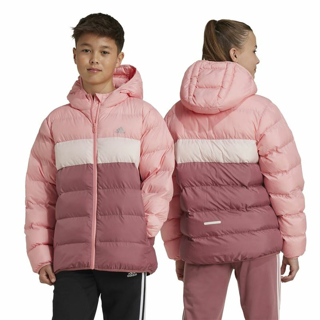 Children's Sports Jacket Adidas Synthetic Down Pink